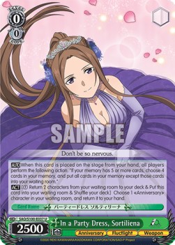 In a Party Dress, Sortiliena (V.1 - Uncommon) - Animation Sword Art Online 10th Anniversary