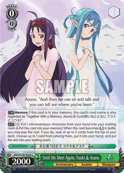 Until We Meet Again, Yuuki & Asuna (V.1 - Common) - Animation Sword Art Online 10th Anniversary
