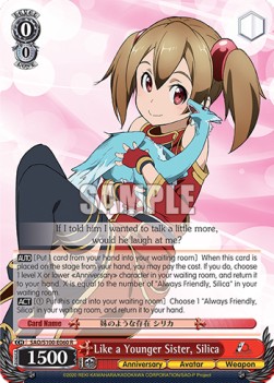 Like a Younger Sister, Silica (SAO/S100) (V.1 - Rare) - Animation Sword Art Online 10th Anniversary