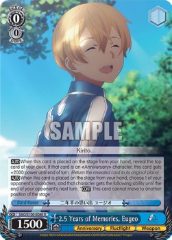 2.5 Years of Memories, Eugeo (V.1 - Rare) - Animation Sword Art Online 10th Anniversary
