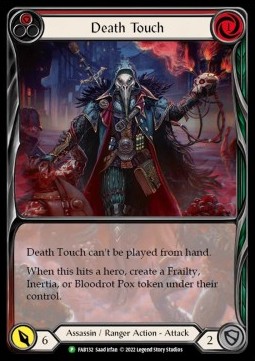 Death Touch (Red) (Extended Art Rainbow Foil) - FAB Promos