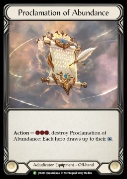 Proclamation of Abundance (Rainbow Foil) - Judge Promos