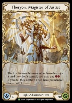 Theryon, Magister of Justice (Rainbow Foil) - Judge Promos