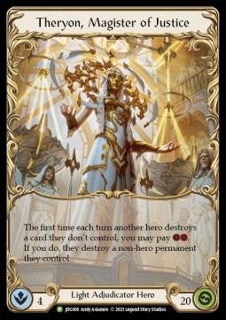 Theryon, Magister of Justice (Cold Foil) - Judge Promos