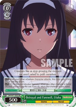 Betrayal and Farewell, Utaha (V.1 - Double Rare) - Saekano: How to Raise a Boring Girlfriend. flat