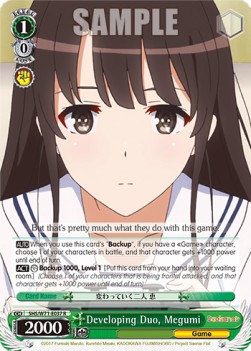 Developing Duo, Megumi (V.1 - Rare) - Saekano: How to Raise a Boring Girlfriend. flat