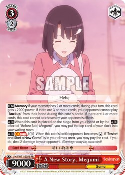 A New Story, Megumi (V.1 - Double Rare) - Saekano: How to Raise a Boring Girlfriend. flat