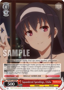 Squandered Spendings, Utaha (V.1 - Rare) - Saekano: How to Raise a Boring Girlfriend. flat