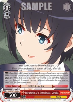 Friendship of a Schoolmate, Sonoko - Saekano: How to Raise a Boring Girlfriend. flat