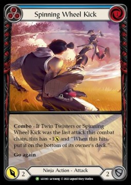 Spinning Wheel Kick (Blue) (Extended Art Rainbow Foil) - LGS Promos