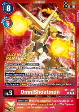 OmniShoutmon (BT11-015) (V.1) - Championship 2023 Promos