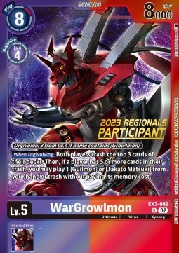 WarGrowlmon (EX3-062) (V.1) - Championship 2023 Promos