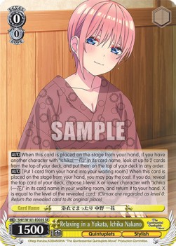 Relaxing in a Yukata, Ichika Nakano (V.2 - Super Rare) - The Quintessential Quintuplets Movie