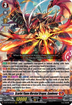 Scarlet Flame Marshal Dragon, Gandeeva [D Format] (V.1 - Triple Rare) - Dragon Masquerade