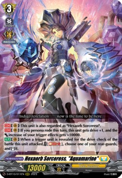 Hexaorb Sorceress, "Aquamarine" [D Format] (V.1 - Triple Rare) - Dragon Masquerade