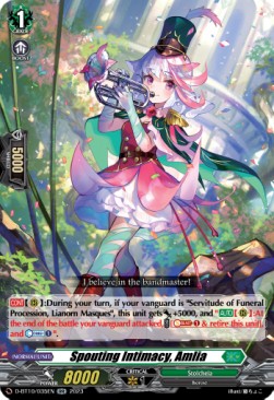 Spouting Intimacy, Amlia [D Format] (V.1 - Double Rare) - Dragon Masquerade