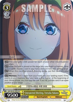 Unexpected Meeting, Yotsuba Nakano (V.1 - Uncommon) - The Quintessential Quintuplets Movie