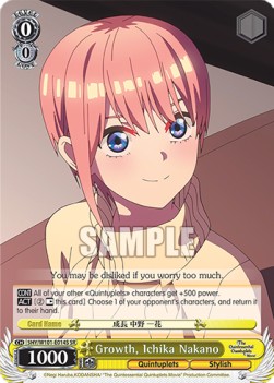 Growth, Ichika Nakano (V.2 - Super Rare) - The Quintessential Quintuplets Movie