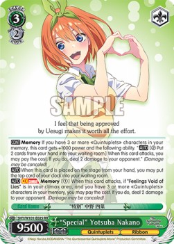 "Special" Yotsuba Nakano (V.1 - Double Rare) - The Quintessential Quintuplets Movie