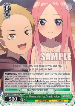 My Memory With You, Yotsuba Nakano (V.1 - Rare) - The Quintessential Quintuplets Movie