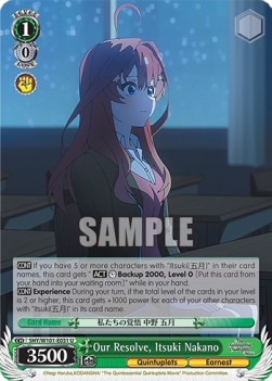 Our Resolve, Itsuki Nakano (V.1 - Uncommon) - The Quintessential Quintuplets Movie