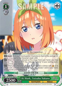 At Work, Yotsuba Nakano (V.1 - Uncommon) - The Quintessential Quintuplets Movie