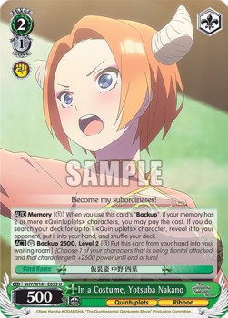 In a Costume, Yotsuba Nakano (V.1 - Uncommon) - The Quintessential Quintuplets Movie