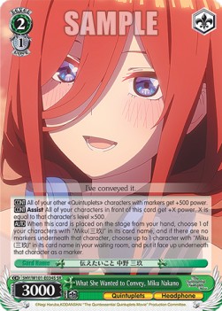 What She Wanted to Convey, Miku Nakano (V.2 - Super Rare) - The Quintessential Quintuplets Movie
