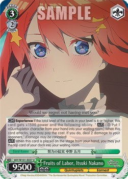 Fruits of Labor, Itsuki Nakano (V.1 - Uncommon) - The Quintessential Quintuplets Movie