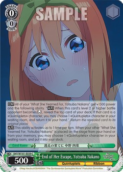 End of Her Escape, Yotsuba Nakano (V.1 - Common) - The Quintessential Quintuplets Movie