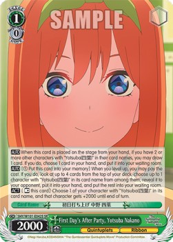 First Day's After Party, Yotsuba Nakano (V.2 - Super Rare) - The Quintessential Quintuplets Movie