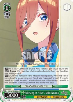 Believing in "Like", Miku Nakano (V.1 - Common) - The Quintessential Quintuplets Movie