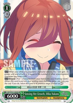 Sensing Her Growth, Miku Nakano (V.2 - Super Rare) - The Quintessential Quintuplets Movie