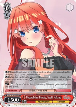 Unparalleled Beauty, Itsuki Nakano (V.1 - Double Rare) - The Quintessential Quintuplets Movie
