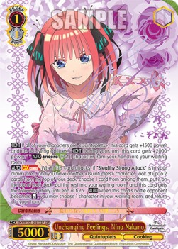 Unchanging Feelings, Nino Nakano (V.2 - Super Special Rare) - The Quintessential Quintuplets Movie