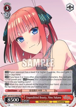 Unparalleled Beauty, Nino Nakano (V.1 - Double Rare) - The Quintessential Quintuplets Movie