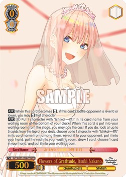 Flowers of Gratitude, Ichika Nakano (V.2 - High Rare) - The Quintessential Quintuplets Movie
