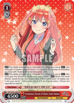 Continuous Pursuit of Ideals, Itsuki Nakano (V.1 - Rare) - The Quintessential Quintuplets Movie