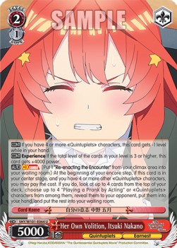 Her Own Volition, Itsuki Nakano (V.1 - Uncommon) - The Quintessential Quintuplets Movie