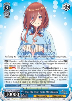 What She Wants to Do, Miku Nakano (V.1 - Double Rare) - The Quintessential Quintuplets Movie