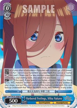 Harbored Feelings, Miku Nakano (V.1 - Rare) - The Quintessential Quintuplets Movie