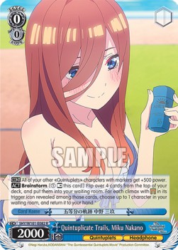 Quintuplicate Trails, Miku Nakano (V.1 - Rare) - The Quintessential Quintuplets Movie