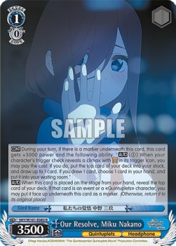 Our Resolve, Miku Nakano (V.1 - Rare) - The Quintessential Quintuplets Movie