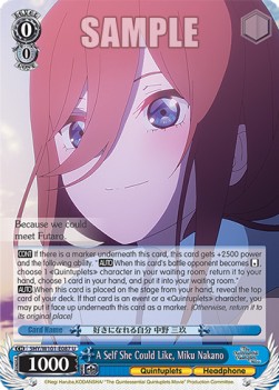 A Self She Could Like, Miku Nakano (V.1 - Uncommon) - The Quintessential Quintuplets Movie
