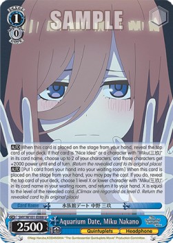 Aquarium Date, Miku Nakano (V.1 - Uncommon) - The Quintessential Quintuplets Movie