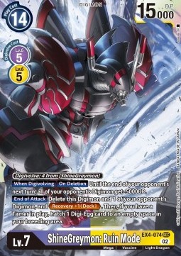 ShineGreymon: Ruin Mode (EX4-074) (V.1) - Alternative Being