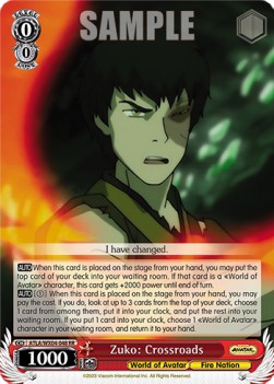Zuko: Crossroads (V.1 - Double Rare) - Avatar: The Last Airbender