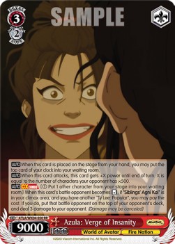 Azula: Verge of Insanity (V.1 - Double Rare) - Avatar: The Last Airbender