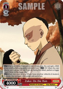 Zuko: On the Run (V.1 - Rare) - Avatar: The Last Airbender
