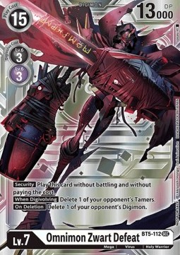 Omnimon Zwart Defeat (BT5-112) - Alternative Being